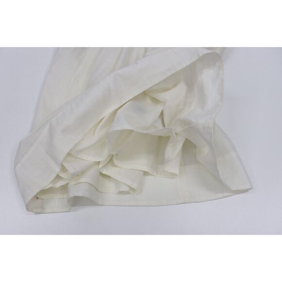 J CREW 100% COTTON TANK TOP FLORAL BLACK EMBROIDERED POM POM BABYDOLL Size 4 - Picture 9 of 12